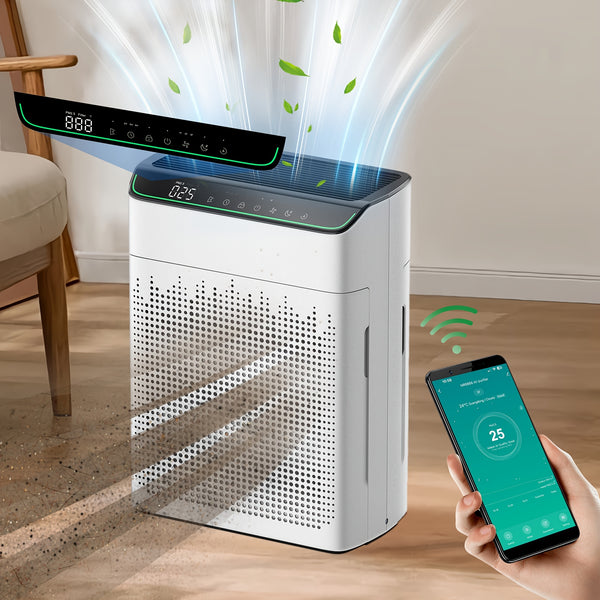 Luftreiniger mit HEPA-Filter | Leise 99% Filterleistung 3 Timer-Modi
